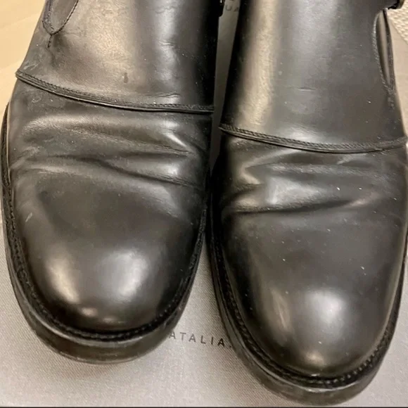 Salvatore Ferragamo Single Monk Strap shoe Black Sz 10.5 - Picture 2 of 7